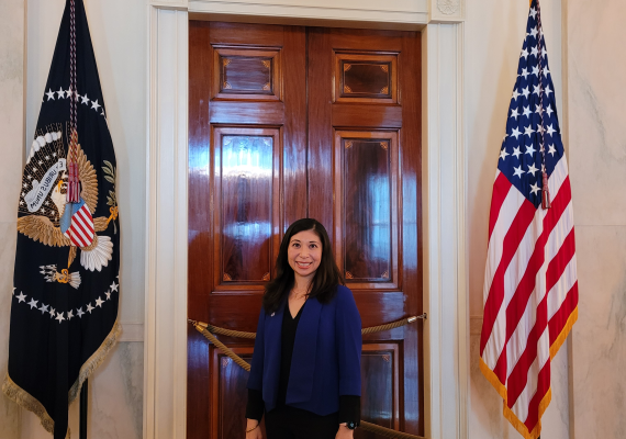 Romana Lee Akiyama at the White House in March for a Women's History Month event